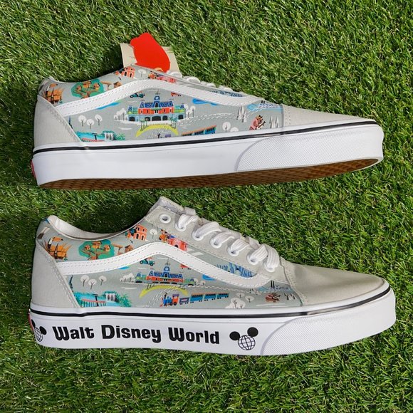 Men\'s Vans Old Skool Disney 50th Walt Disney World Map Rare Casual Shoes Size 10 main image 6